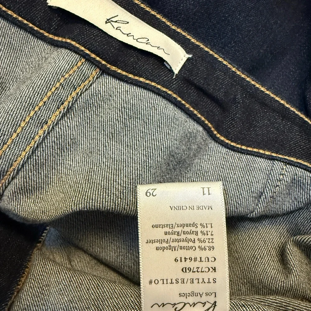 KanCan Jeans Women 11 29x33  Blue Jainey High Rise Super Flare Dark Wash Stretch - Picture 8 of 8